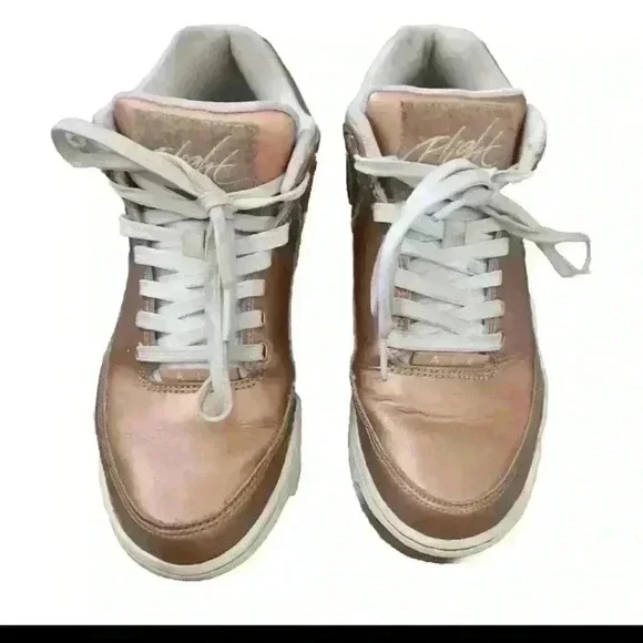 Nike Flight Squad Mens Metallic Copper White Sneaker 6M 7.5 W